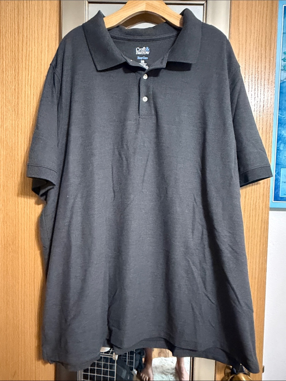 Croft & Barrow easy care, dark gray size 3XB Short-Sleeve Polo